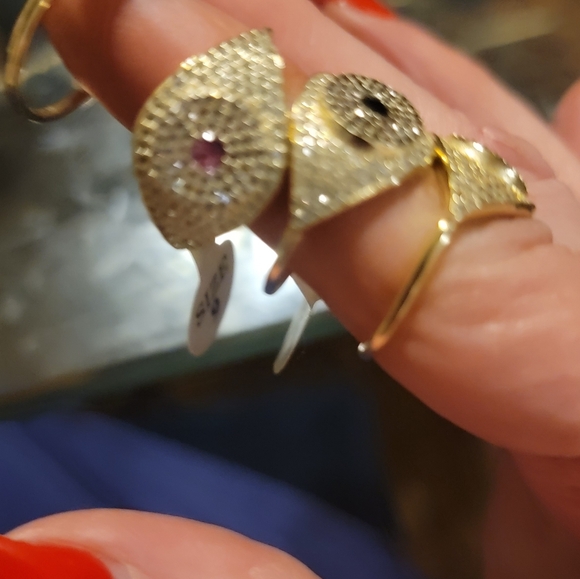 Melinda Maria Gold Necklace with Blue Evil Eye Necklace 79 Ring 52 Price For 1 - Picture 16 of 17